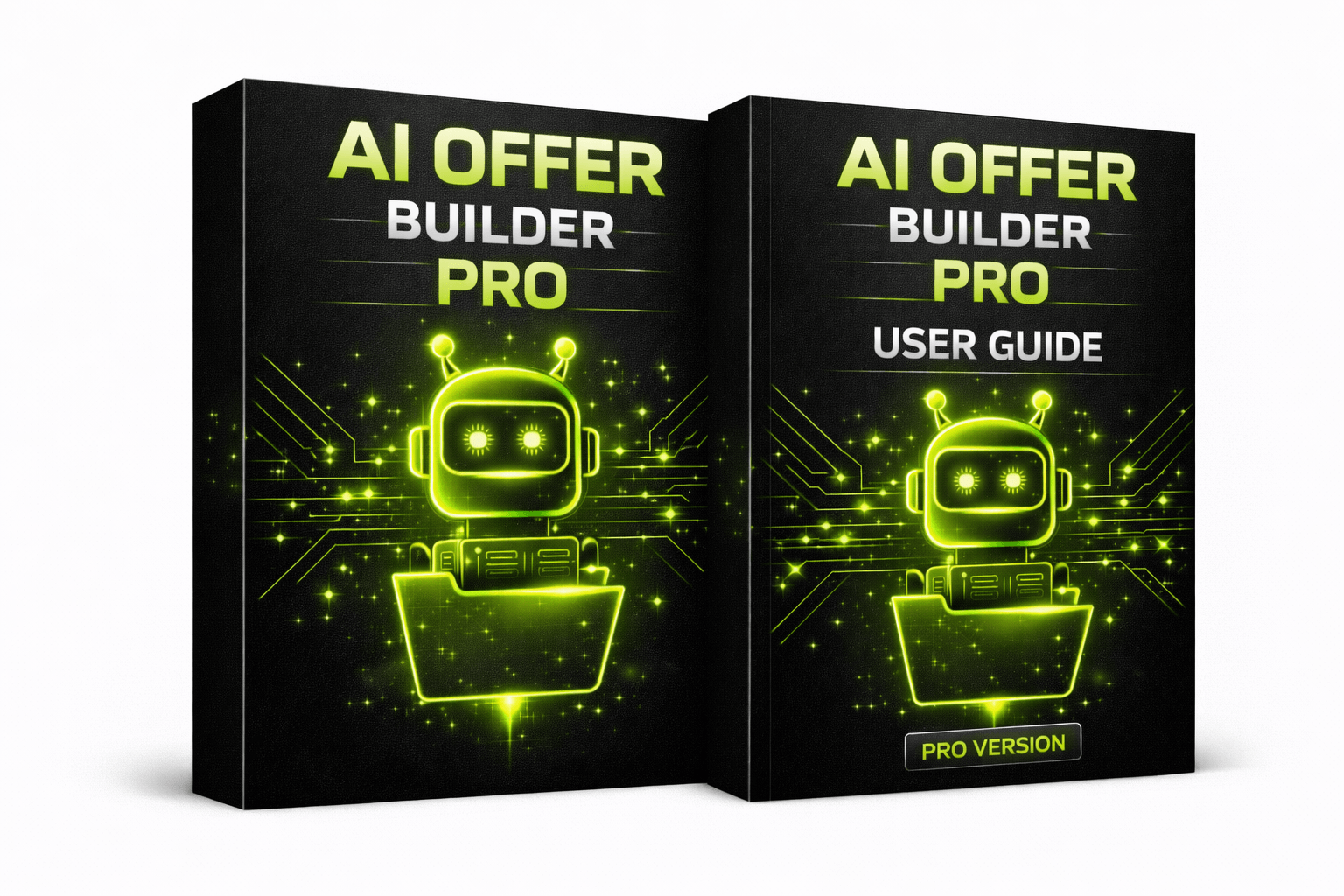 AI Offer Builder Pro product box and user guide